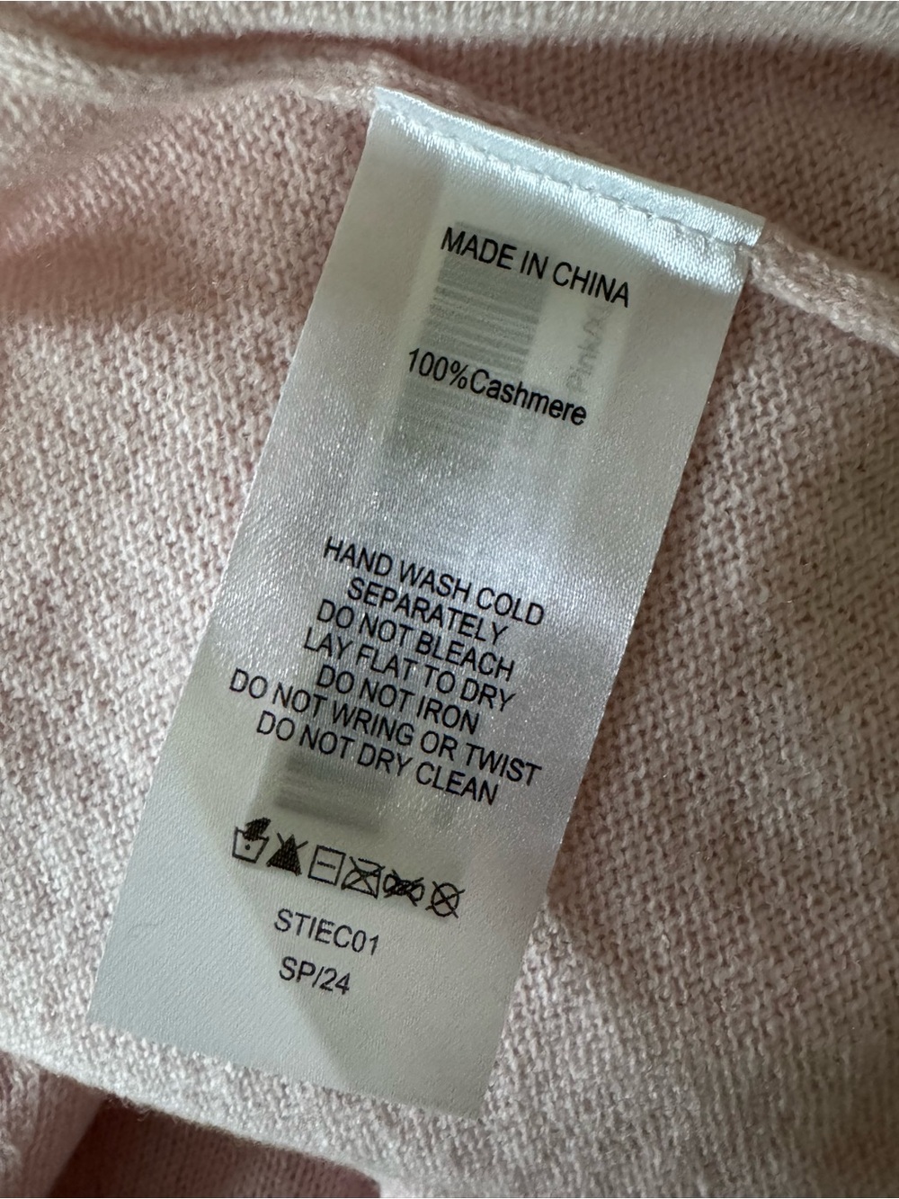 NWT Quince Mongolian Cashmere Sweater Tee Minimal Pink size XL - Picture 6 of 8